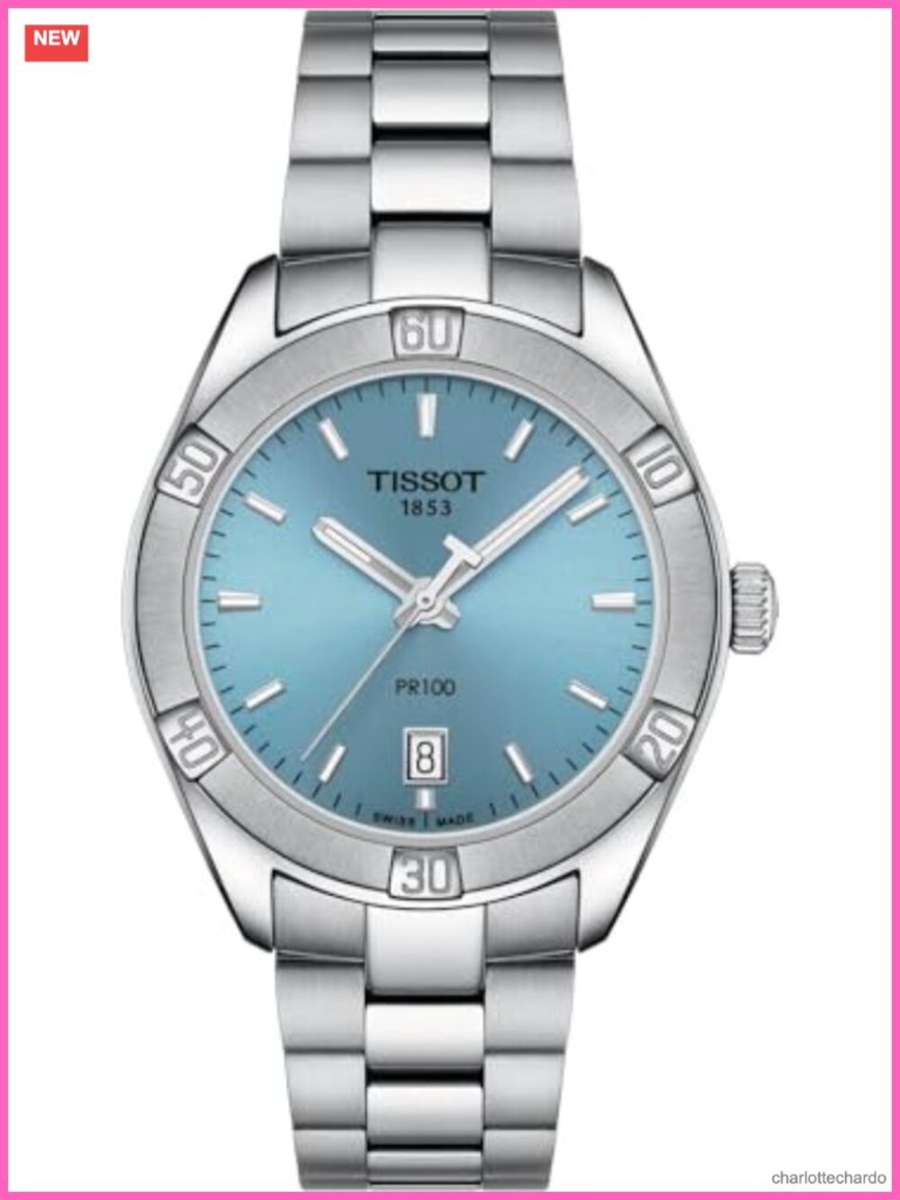 Tissot PR 100 Sport Chic Swiss Quartz 36mm Women's Watch Stainless Steel